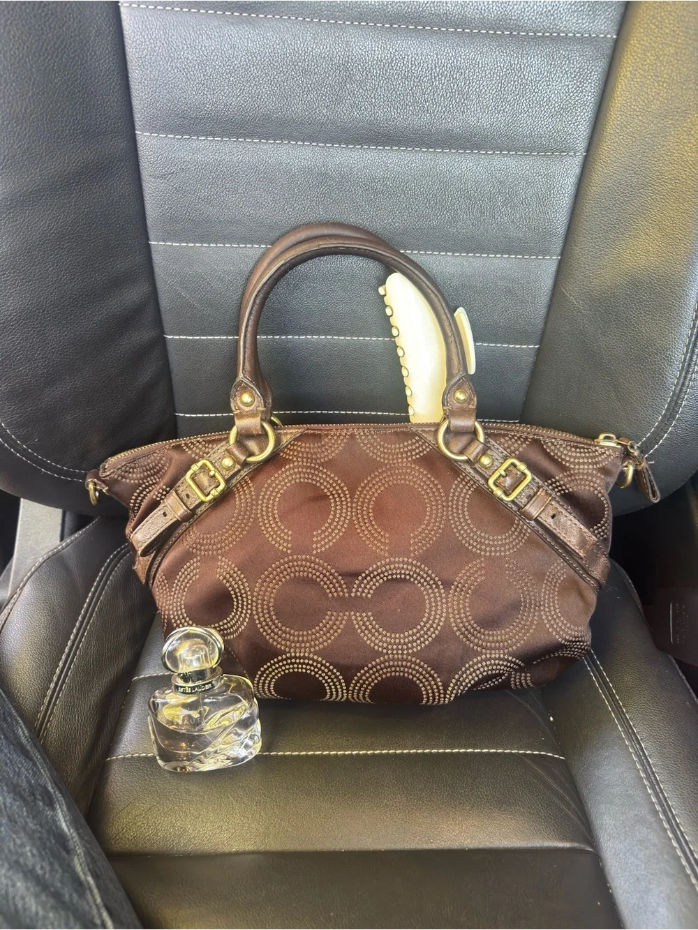 Coach Madison Op Art Satchel Brown Y2K Vintage